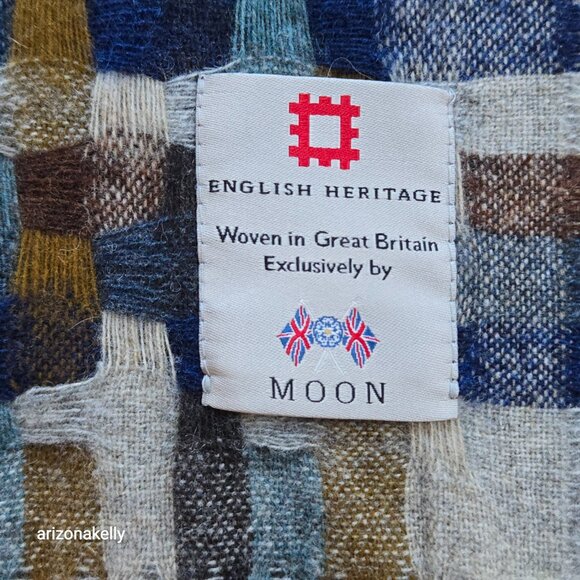 NWOT Abraham Moon Lambswool Wool Woven Fringe Scarf - Picture 4 of 8